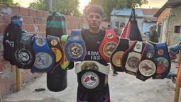 atila diaz, el joven boxeador de almirante brown que entrena en su patio y suena con ser campeon del mundo