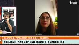 la mano de dios: artistas de zona sur realizan una obra hecha con blisters en homenaje a maradona