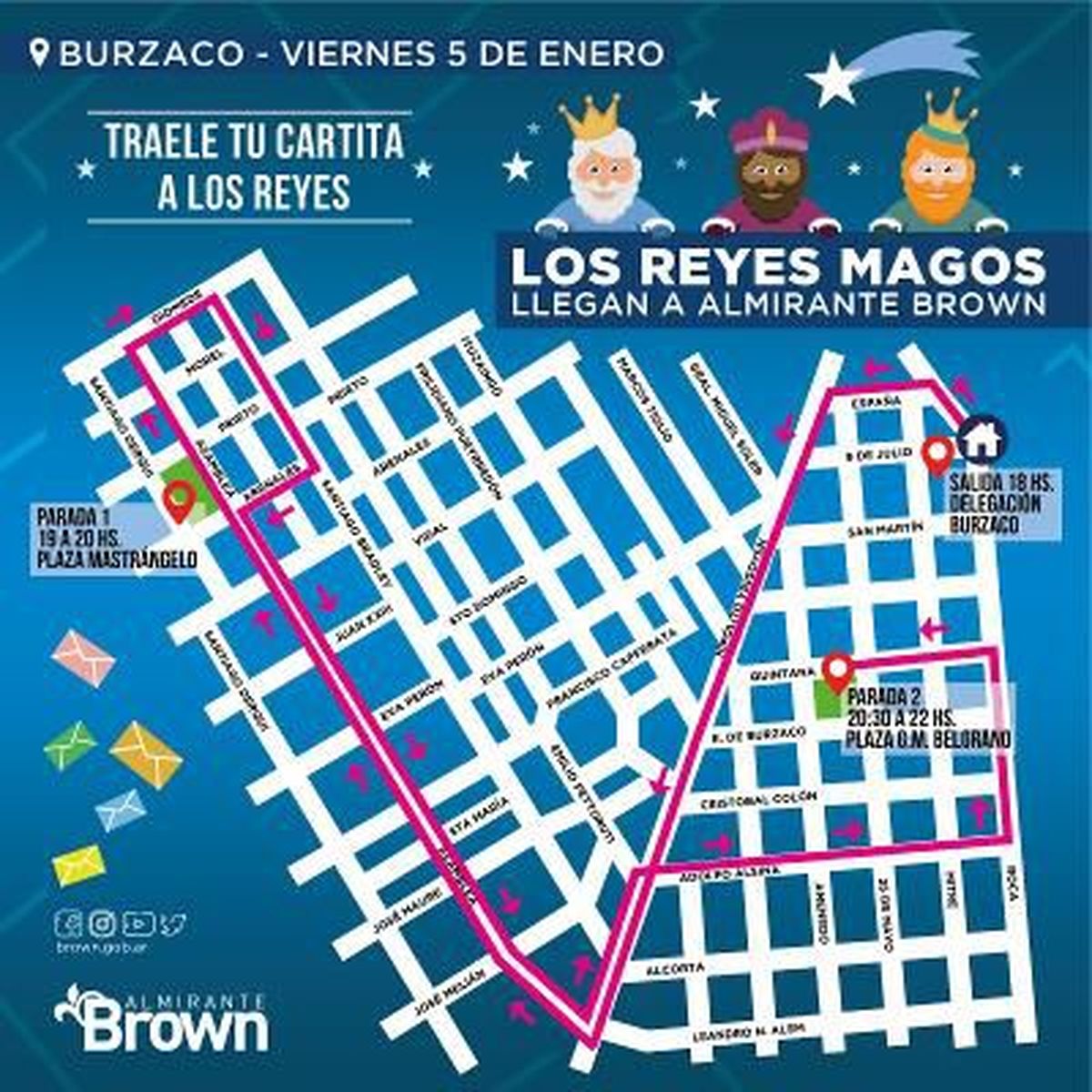 Recorrida de los Reyes Magos en la localidad de Burzaco, Almirante Brown.