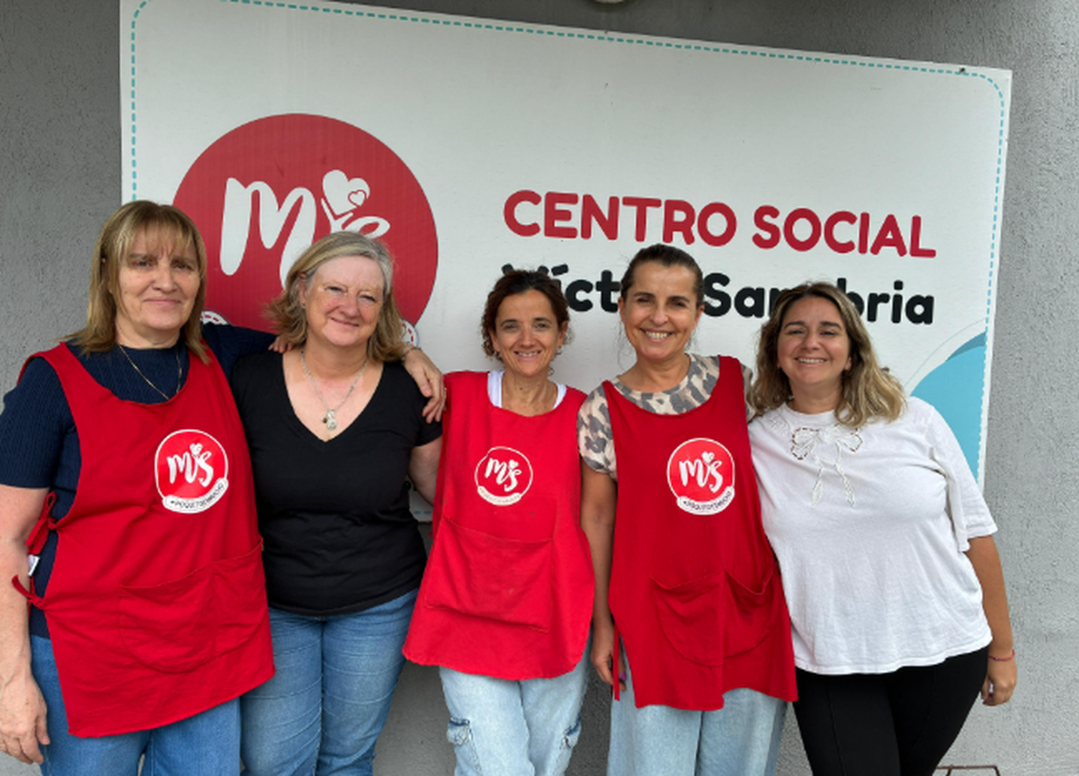 Las colaboradoras de Mamis Solidarias, vecinas de Ezeiza y Canning.    
