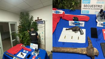 Allanamiento y detenciones por dos robos en San Vicente