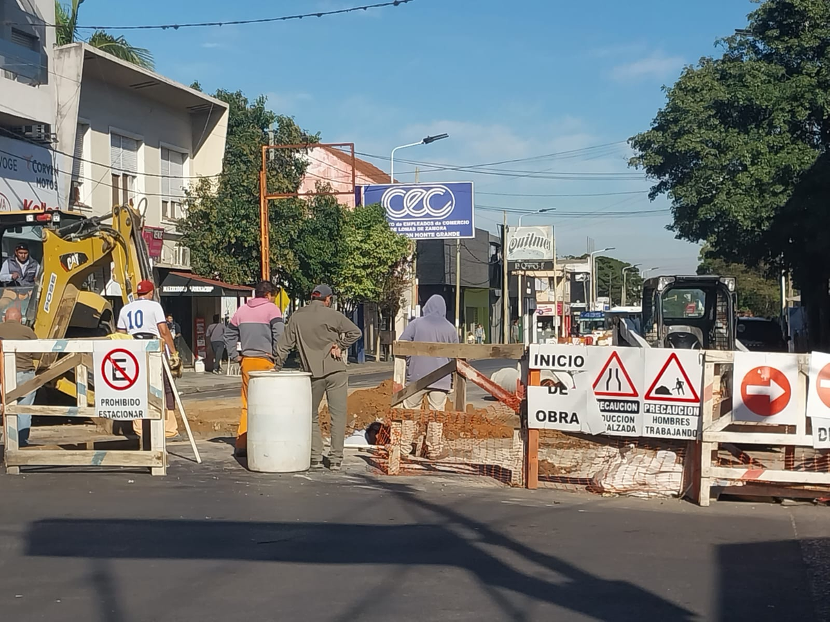 El corte tiene lugar en la avenida Enrique Santamarina, Monte Grande.