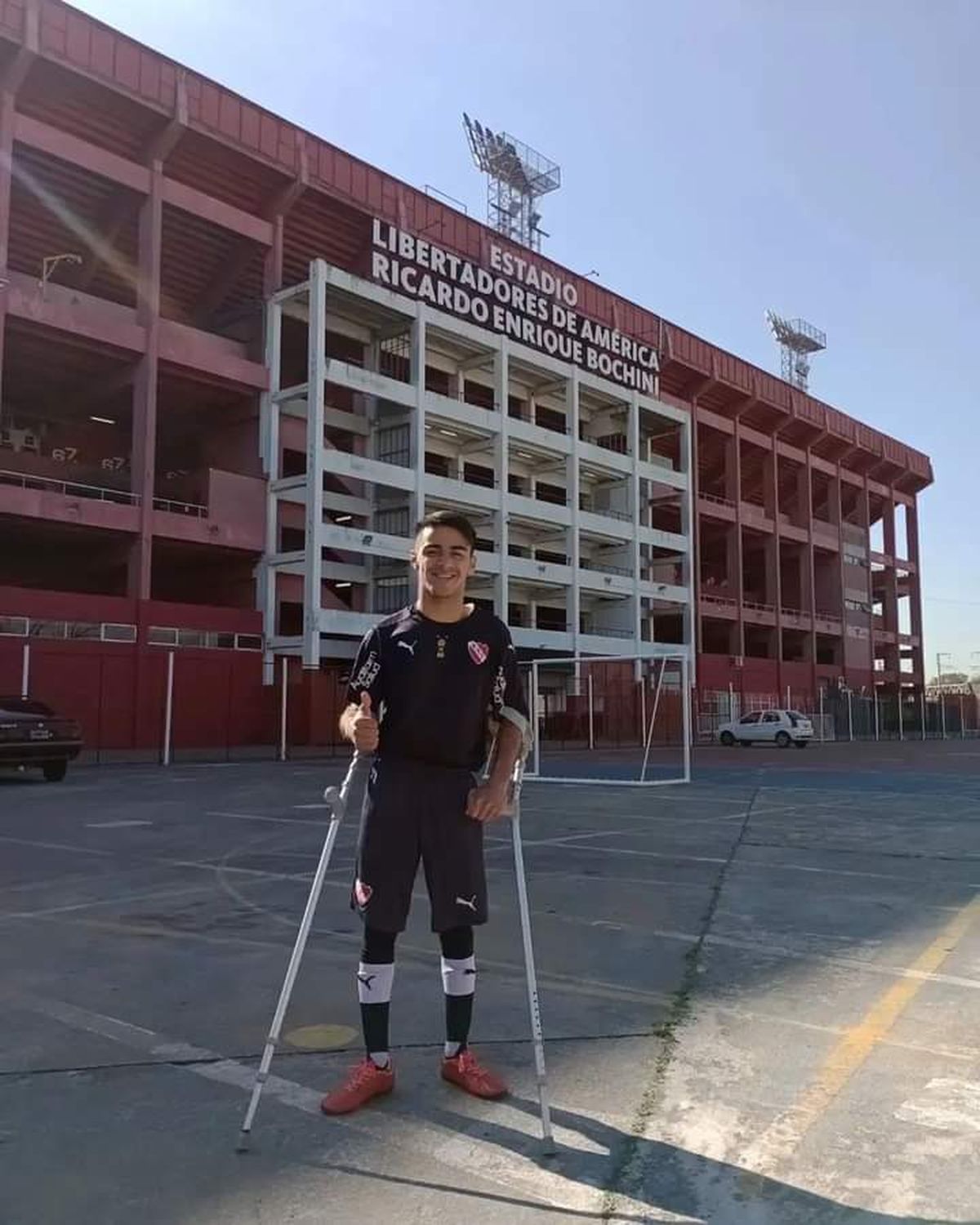Marcelo Almaraz, el joven jugador de Monte Grande, que se luce en el equipo de fútbol inclusivo de Independiente