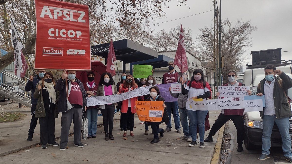 Nueva protesta de trabajadores de la salud de Lomas de Zamora