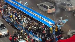 el camion de los festejos por argentina en lomas: ciudad de dios