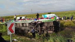 tras el vuelco en la ruta 2, detuvieron al chofer por homicidio culposo