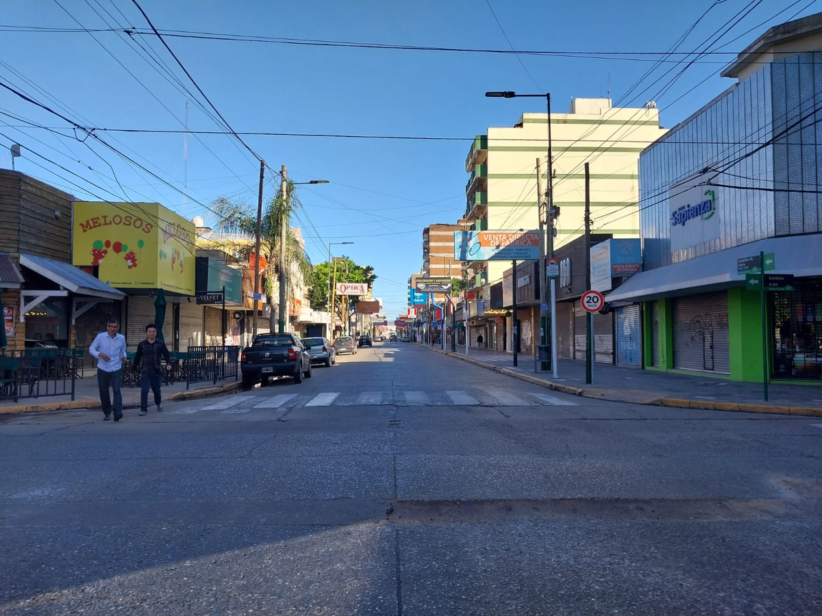 Las calles de Monte Grande se encontraron vacías durante el partido del Mundial. 