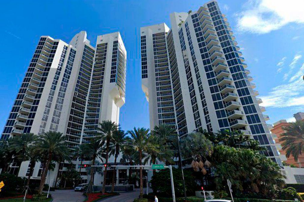 Condominio de Miami en el que se encontraba Gonzalo Diz. Intentó volver a Canning el lunes.