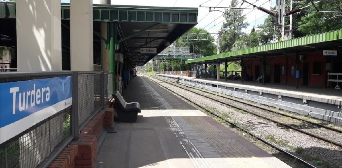 La estación de trenes de Turdera donde ocurrió el violento episodio.