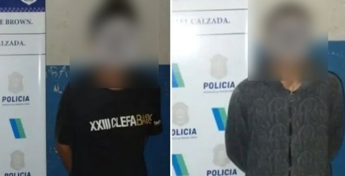 Los dos detenidos por el robo del club en Almirante Brown.