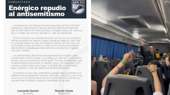 ADUES repudió los cánticos antisemitas de alumnos de Canning
