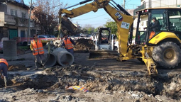 villa albertina: inician trabajos de saneamiento hidrico para mejorar el escurrimiento del agua