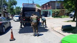 esteban echeverria: continuan los trabajos de bacheo en 9 de abril