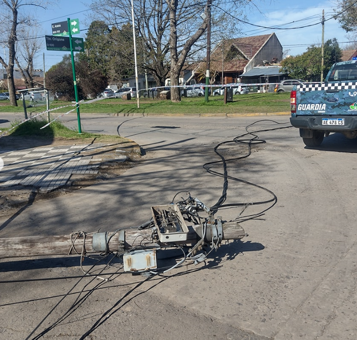 El incidente sucedió en la calle Arana al 700, en Monte Grande. El incidente sucedió en la calle Arana al 700, en Monte Grande. 