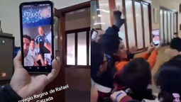 nicolas tagliafico hablo por videollamada con alumnos de una escuela de rafael calzada