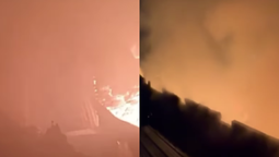 feroz incendio en una maderera en ingeniero budge: bomberos trabajaron durante seis horas