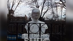 Volvieron a vandalizar el busto de Eva Perón en Luis Guillón: ahora le rompieron la cara