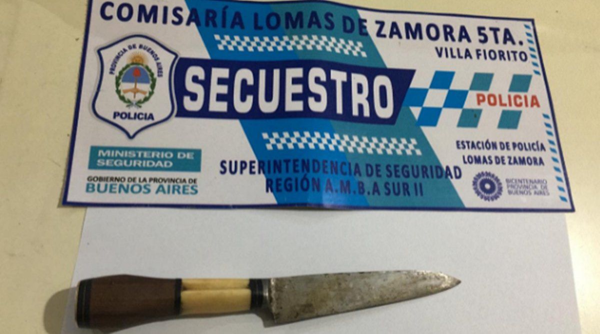 Presunta arma utilizada en el robo en Villa Fiorito.