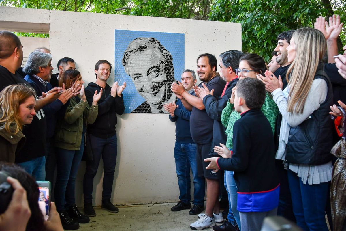 El mural en homenaje a Néstor Kirchner