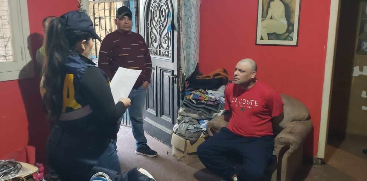 Ezequiel Guazzora cuando fue detenido tras estar casi dos meses prófugo. 