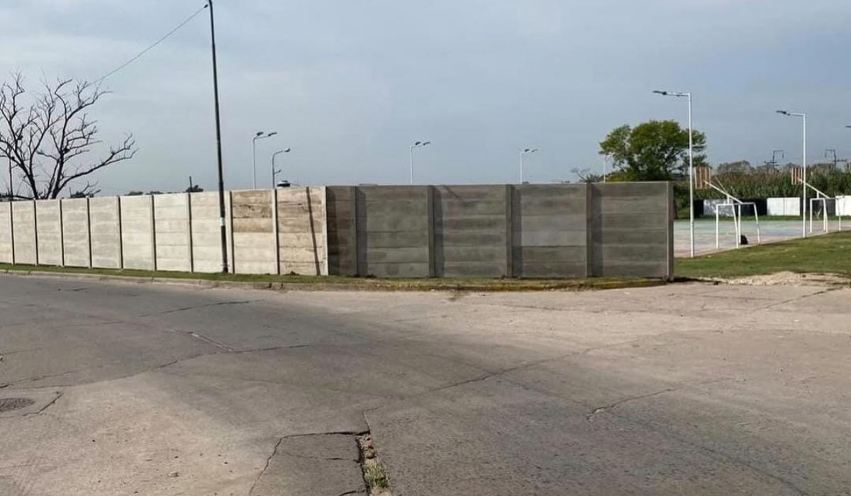 En estas últimas obras finalizaron con el hormigón faltante en el frente. 