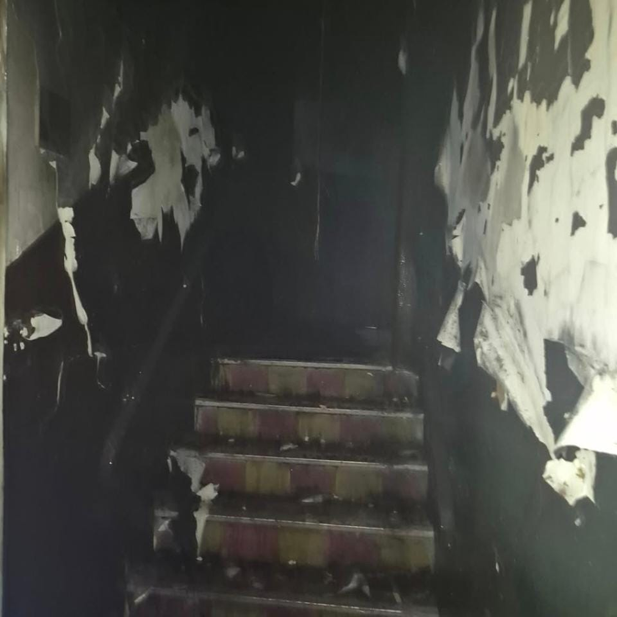 Las paredes de la escuela fueron afectadas.