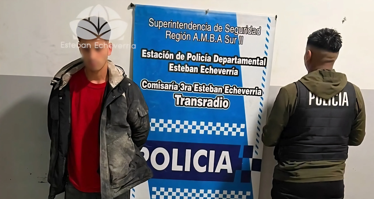 El hombre fue detenido en Luis Guillón, Esteban Echeverría.  El hombre fue detenido en Luis Guillón, Esteban Echeverría.