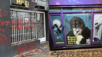 Vandalizaron locales de La Libertad Avanza en Lomas, Brown y San Vicente