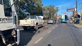 Choque en cadena en Claypole: cuatro personas resultaron heridas
