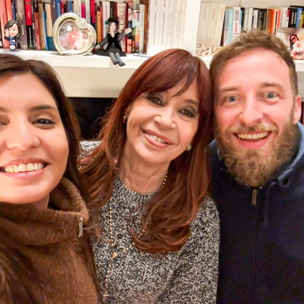 El intendente de Lomas de Zamora, Federico Otermín, junto a Cristina.