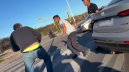 luis guillon: tremenda pelea entre dos conductores en camino de cintura