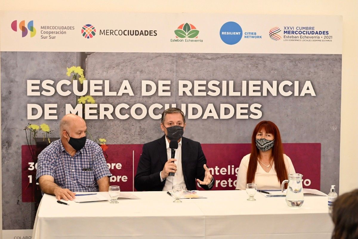 Esteban Echeverría: Fernando Gray dio inicio a la Escuela de Resiliencia de Mercociudades