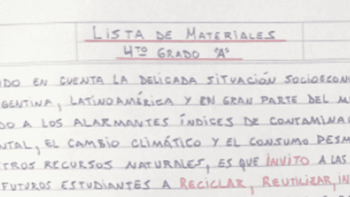 Solidaridad, empatía y ganas de saber: la curiosa lista de útiles que pidió un docente que se volvió viral
