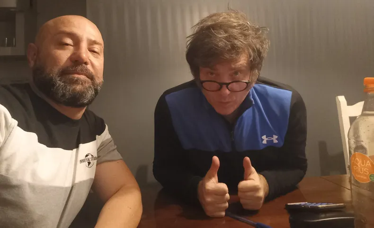 El ex titular de la ANDIS, Diego Spagnuolo, junto al presidente Javier Milei. 