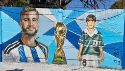 Almirante Brown: homenajearon a Nicolás Tagliafico con un mural en su barrio