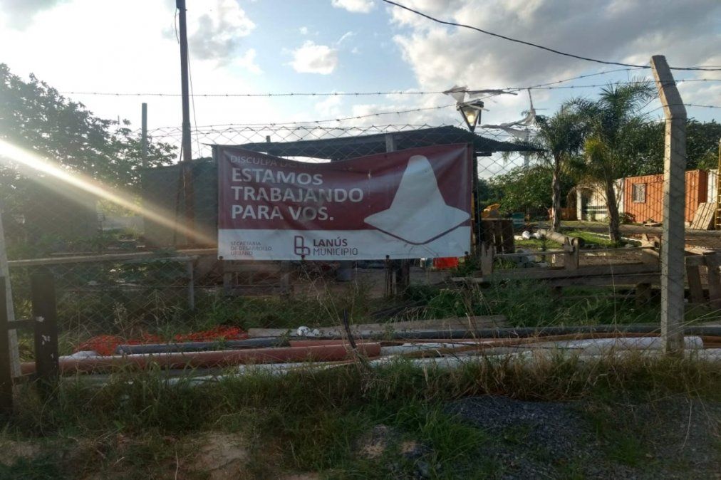 La obra de entubamiento que nunca se termino en Lanús