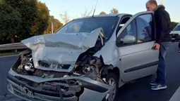fuerte congestion hacia el riachuelo: choque en cadena en la general paz