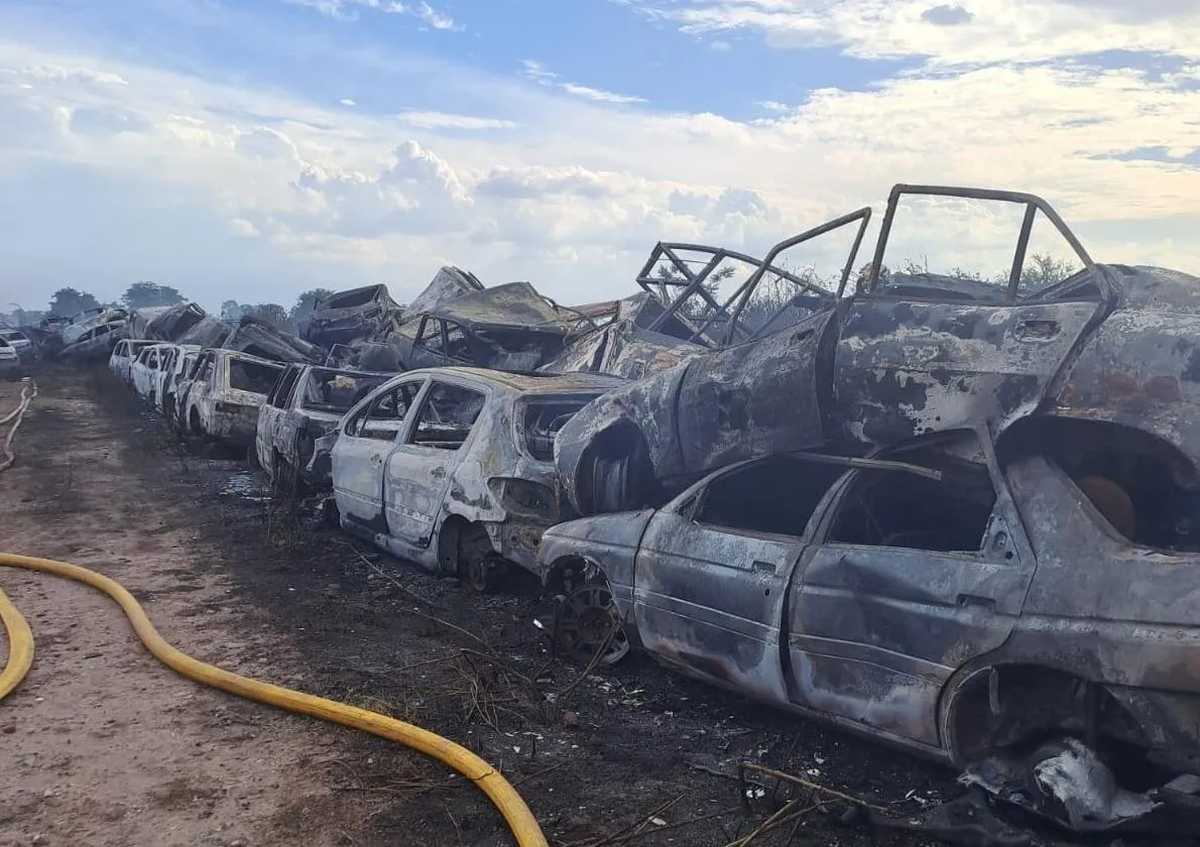 Así terminaron los autos que estaban en el depósito de Almirante Brown.