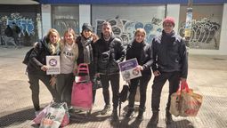 lomas de zamora: recorrida con voluntarios que asisten gente en situacion de calle en el marco del invierno