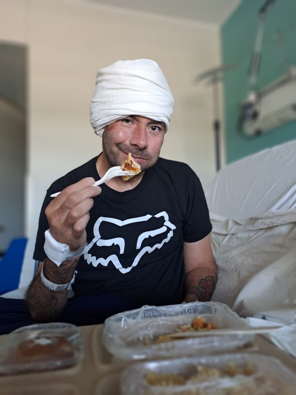 El mecánico durante su recuperación. El mecánico durante su recuperación.