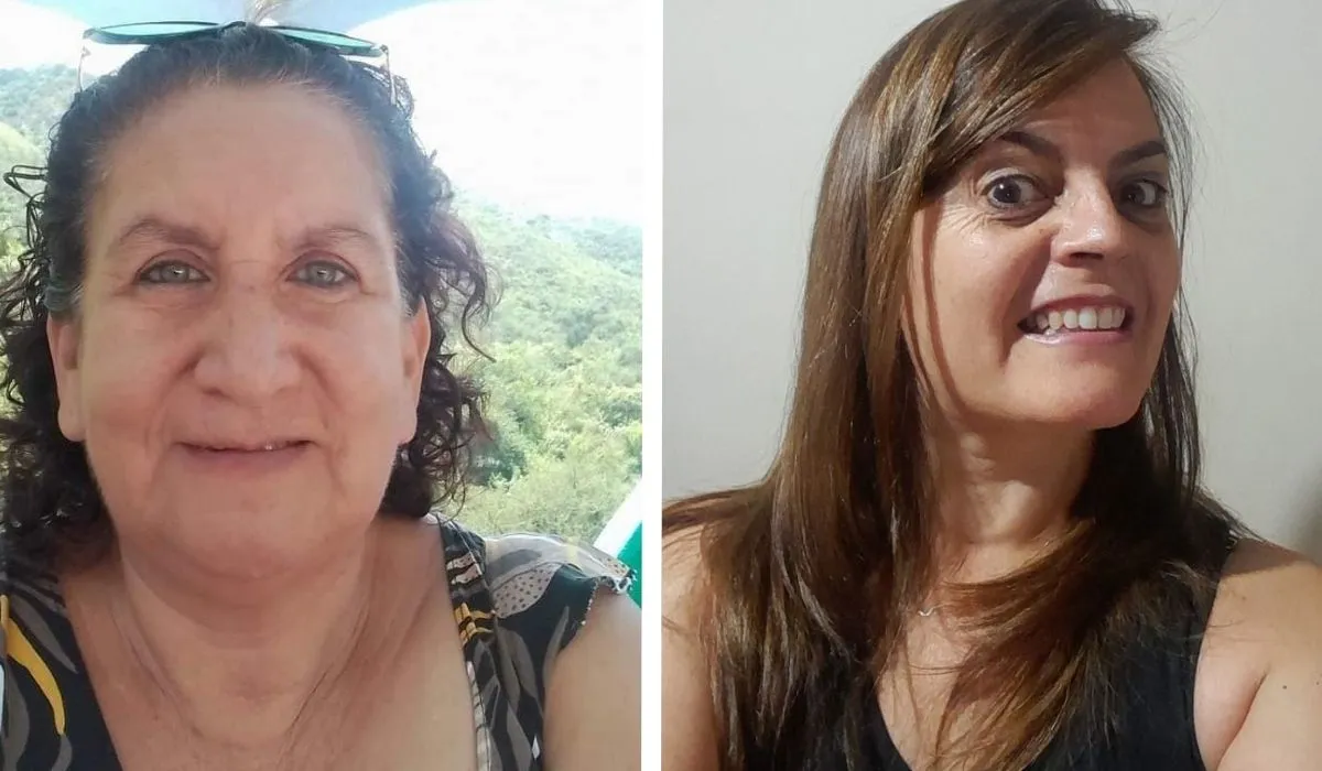 Sandra y Silvina, las dos amigas de Monte Grande, se reencontraron este año.