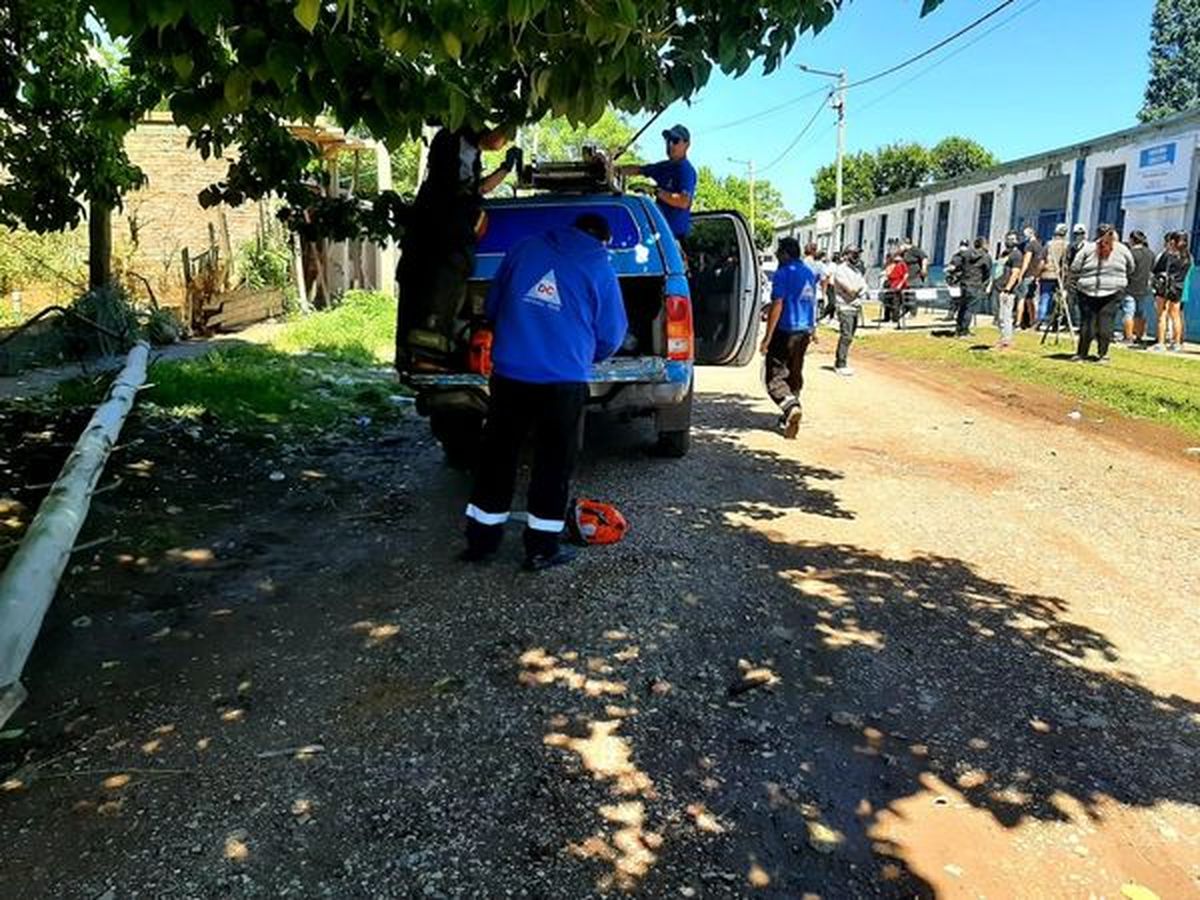 Iban a votar en Longchamps y casi termina en tragedia: un camión derribó un poste