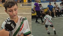 la emocion de un jugador de la 2013 de almafuerte san jose al hacer un gol y dedicarselo a su hermano con autismo