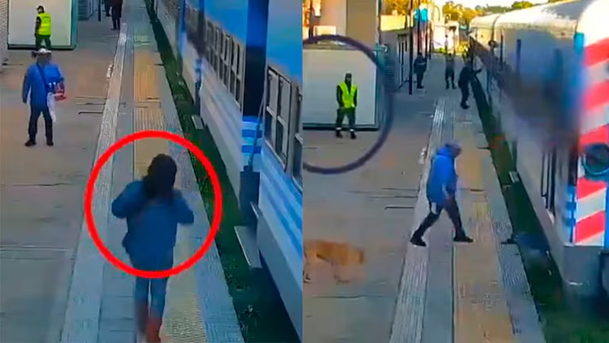 La mujer que cayó bajo el tren en Moreno.
