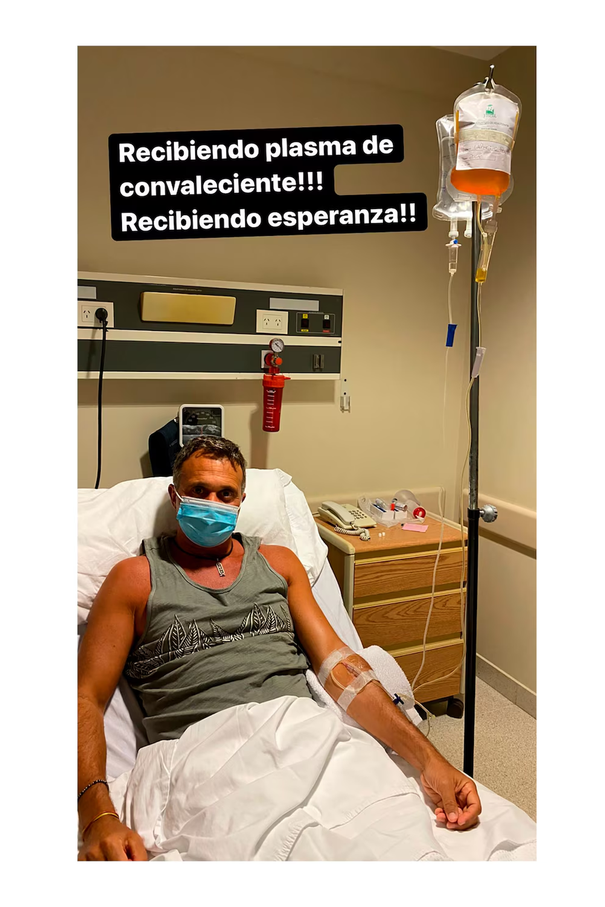 La internación de Sergio Lapegüe durante el COVID. 