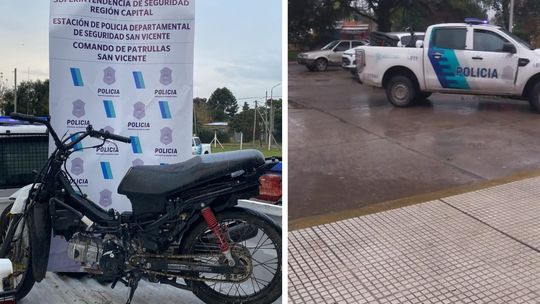 San Vicente: un vecino detuvo al ladrón que le robó la moto a su hija