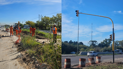 Camino de Cintura: instalaron nuevos semáforos en Luis Guillón y construyen veredas en Lomas