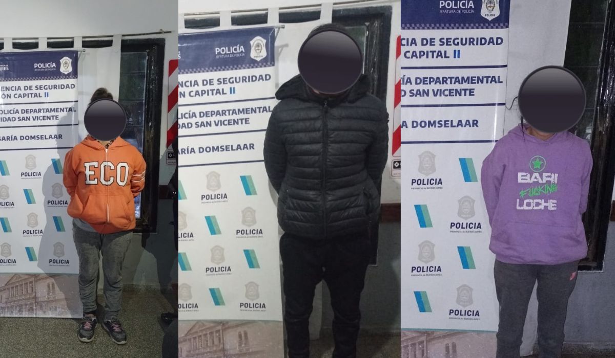 Los detenidos por el homicidio del peluquero de Domselaar. 