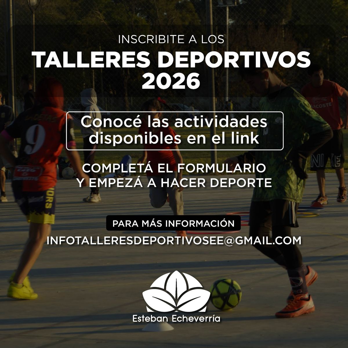 Talleres deportivos del Municipio de Esteban Echeverría. 