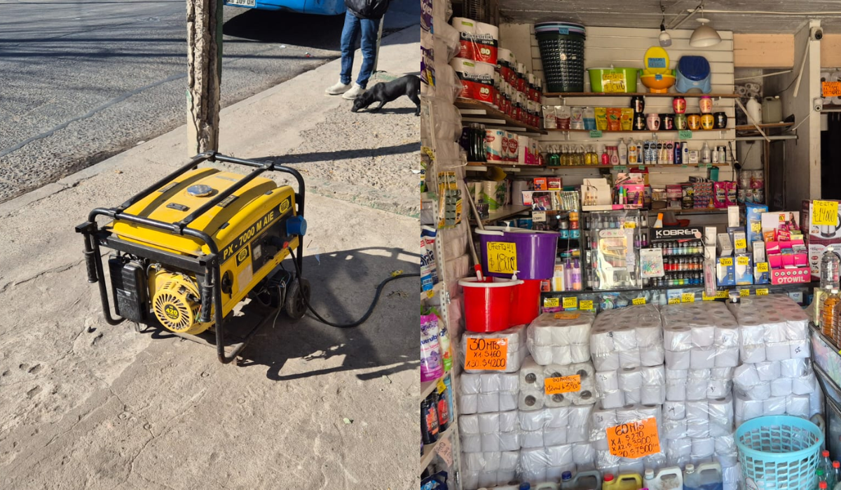 Comercios de Don Orione sin luz. 